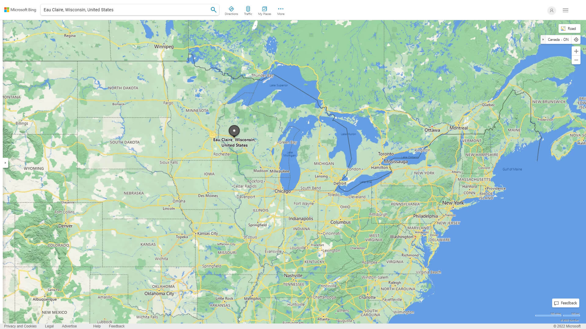Eau Claire Map Wisconsin